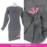 こなれ感漂うレイヤード×スリットギャザーリブニットワンピース[カジュアル daz… | Dazzy | 詳細画像6 