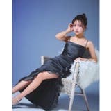[桜井みづき着用 小さめサイズ]美脚魅せスリット入りサイドドレープ×ジョーゼット… | Dazzy | 詳細画像13 