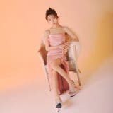[桜井みづき着用 小さめサイズ]美脚魅せスリット入りサイドドレープ×ジョーゼット… | Dazzy | 詳細画像17 