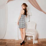 [谷間魅せ]大胆ホール×チェック柄シアーアメスリのタイトミニ丈キャバドレス[SM… | Dazzy | 詳細画像16 