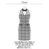 [谷間魅せ]大胆ホール×チェック柄シアーアメスリのタイトミニ丈キャバドレス[SM… | Dazzy | 詳細画像18 