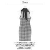 [谷間魅せ]大胆ホール×チェック柄シアーアメスリのタイトミニ丈キャバドレス[SM… | Dazzy | 詳細画像19 