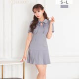 動くたびにビジュー煌めくガーリーリボン付きAラインミニ丈キャバドレス[SML 3… | Dazzy | 詳細画像10