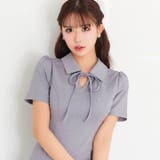 動くたびにビジュー煌めくガーリーリボン付きAラインミニ丈キャバドレス[SML 3… | Dazzy | 詳細画像6