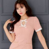リボン付き谷間ホールが大人かわいいタイトミニ丈キャバドレス[SML 3サイズ展開… | Dazzy | 詳細画像5 