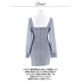 バイカラーフロントリボン長袖シフォンタイトミニ丈キャバドレス[SML 3サイズ展… | Dazzy | 詳細画像19