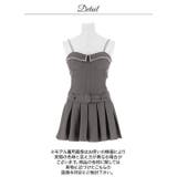 ラインストーンキャミソールベルト付きプリーツAラインミニ丈キャバドレス[SML … | Dazzy | 詳細画像16