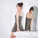 ラインストーンキャミソールベルト付きプリーツAラインミニ丈キャバドレス[SML … | Dazzy | 詳細画像6