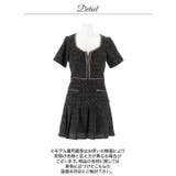 主役級に輝く♪谷間魅せジップ×ふんわりプリーツのツイードAラインミニ丈キャバドレ… | Dazzy | 詳細画像17