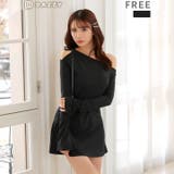 ワンショルリボン長袖Aラインミニワンピース[カジュアル dazzy closet… | Dazzy | 詳細画像11
