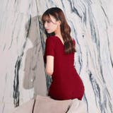 [伊藤桃々着用]ウエストカットで美くびれ強調♪パールビジューが谷間を彩るタイトミ… | Dazzy | 詳細画像14 