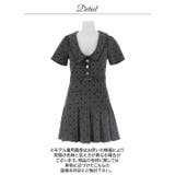 細見せ効果のベルト付きAライン×リボン柄チェックストライプ襟付きミニ丈キャバドレ… | Dazzy | 詳細画像17 