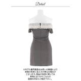 デコルテ魅せオフショル×二の腕隠し♪肩リボンフリルレースのタイトミニ丈キャバドレ… | Dazzy | 詳細画像18