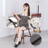 デコルテ魅せオフショル×二の腕隠し♪肩リボンフリルレースのタイトミニ丈キャバドレ… | Dazzy | 詳細画像5