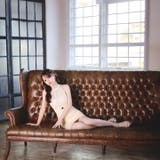 くびれ強調バックルベルト×優雅なドレープ♪ハイネックレースアメスリタイトミニ丈キ… | Dazzy | 詳細画像9