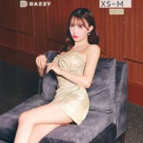 [伊藤桃々着用]ラメフロントリボンキャミソールスリットタイトミニ丈キャバドレス[… | Dazzy | 詳細画像6 