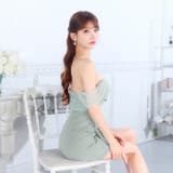 ラメギャザーオフショル女神袖スリットタイトミニ丈キャバドレス[SML 3サイズ展… | Dazzy | 詳細画像9 