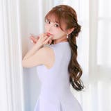 ノースリーブネックビジューダブルリボンAラインミニ丈キャバドレス[SML 3サイ… | Dazzy | 詳細画像12 