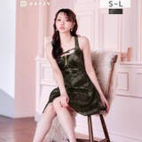 シアーチェックリボンコードAラインミニ丈キャバドレス[SML/3サイズ展開] | Dazzy | 詳細画像12 