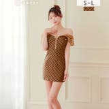 ファスナーレトロチェックチュールオフショルタイトミニ丈キャバドレス[SML 3サ… | Dazzy | 詳細画像11