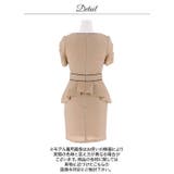 ワッフルラメ谷間ジップベルトモチーフペプラムタイトミニ丈キャバドレス[M~LL … | Dazzy | 詳細画像14
