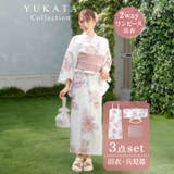 [3点SET][2way] 桃色水彩芍薬柄浴衣【2026年新作 YUKATA | Dazzy | 詳細画像4 