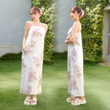 [3点SET][2way] 桃色水彩芍薬柄浴衣【2026年新作 YUKATA | Dazzy | 詳細画像7 