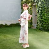 [3点SET][2way] 桃色水彩芍薬柄浴衣【2026年新作 YUKATA | Dazzy | 詳細画像9 