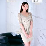 フラワーレース五分袖ペプラムベルトモチーフタイトミニ丈キャバドレス[M~LL 3… | Dazzy | 詳細画像16