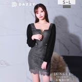 シフォン袖で二の腕をしっかりカバー♪上品なダーク総レースで高見えする谷間ジップタ… | Dazzy | 詳細画像11 