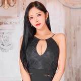 大胆な谷間ホールに視線釘付け♪首元チェーンが輝くセクシー美くびれタイトミニ丈キャ… | Dazzy | 詳細画像2