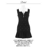 [桜井みづき着用]谷間ジップ×ビジューで小悪魔的あざとさ♪上品プリーツAラインミ… | Dazzy | 詳細画像19 