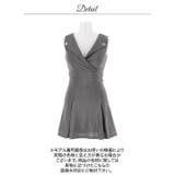 人気No 1のグレー×輝くラメで上品魅せ♪深めVネックが色っぽいプリーツAライン… | Dazzy | 詳細画像13 