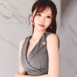 人気No 1のグレー×輝くラメで上品魅せ♪深めVネックが色っぽいプリーツAライン… | Dazzy | 詳細画像7 