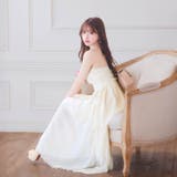 チョーカー紐で顔まわり華やか♪レースシフォンがフェミニンなふんわりAラインロング… | Dazzy | 詳細画像12