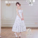 トワルドジュイ柄キャミソール×フロントジップの最旬Aラインロング丈キャバドレス[… | Dazzy | 詳細画像13