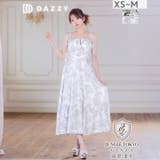 トワルドジュイ柄キャミソール×フロントジップの最旬Aラインロング丈キャバドレス[… | Dazzy | 詳細画像15
