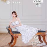 トワルドジュイ柄キャミソール×フロントジップの最旬Aラインロング丈キャバドレス[… | Dazzy | 詳細画像18