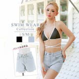 [単品]カットオフデニムショートパンツ 水着【dazzy beach | Dazzy | 詳細画像1 