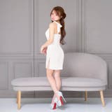 ビジューストーン×谷間ジップ♪大人エレガントな美ラインタイトミニ丈キャバドレス[… | Dazzy | 詳細画像10 