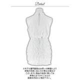 上品サテン×輝くビジュー♪お花レースが大人可愛いタイトミニ丈セットアップ[SML… | Dazzy | 詳細画像14