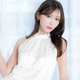 上品サテン×輝くビジュー♪お花レースが大人可愛いタイトミニ丈セットアップ[SML… | Dazzy | 詳細画像3
