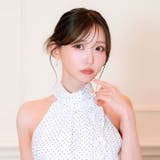 ホルターネック×ドット柄♪上品フレアAラインミニ丈キャバドレス[SML 3サイズ… | Dazzy | 詳細画像7 