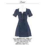 ファスナーチェックベルトモチーフパフスリーブAラインミニ丈キャバドレス[SML … | Dazzy | 詳細画像13