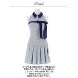胸元リボン×アメスリ♪肩まわりすっきり!プリーツで魅せるAラインミニ丈キャバドレ… | Dazzy | 詳細画像12 