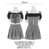 [伊藤桃々着用]ギンガムチェック×ウエスト肌魅せ♪オフショルAラインセットアップ… | Dazzy | 詳細画像19 