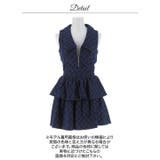 デニム×チェック柄♪襟付き谷間ジップティアードAラインミニ丈キャバドレス[XS~… | Dazzy | 詳細画像12 