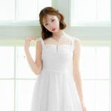 [明日花キララ着用]上品レース×谷間ジップ♪ハイウエストで脚長魅せAラインロング… | Dazzy | 詳細画像6 
