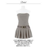 [伊藤桃々着用]ベルト付きベアトッププリーツワンピース[SM 2サイズ展開][カ… | Dazzy | 詳細画像14 