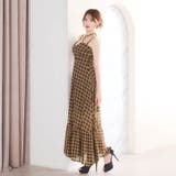 レトロチェック×クロスホルター♪同伴や私服にも着回せるフレアAラインロング丈キャ… | Dazzy | 詳細画像5